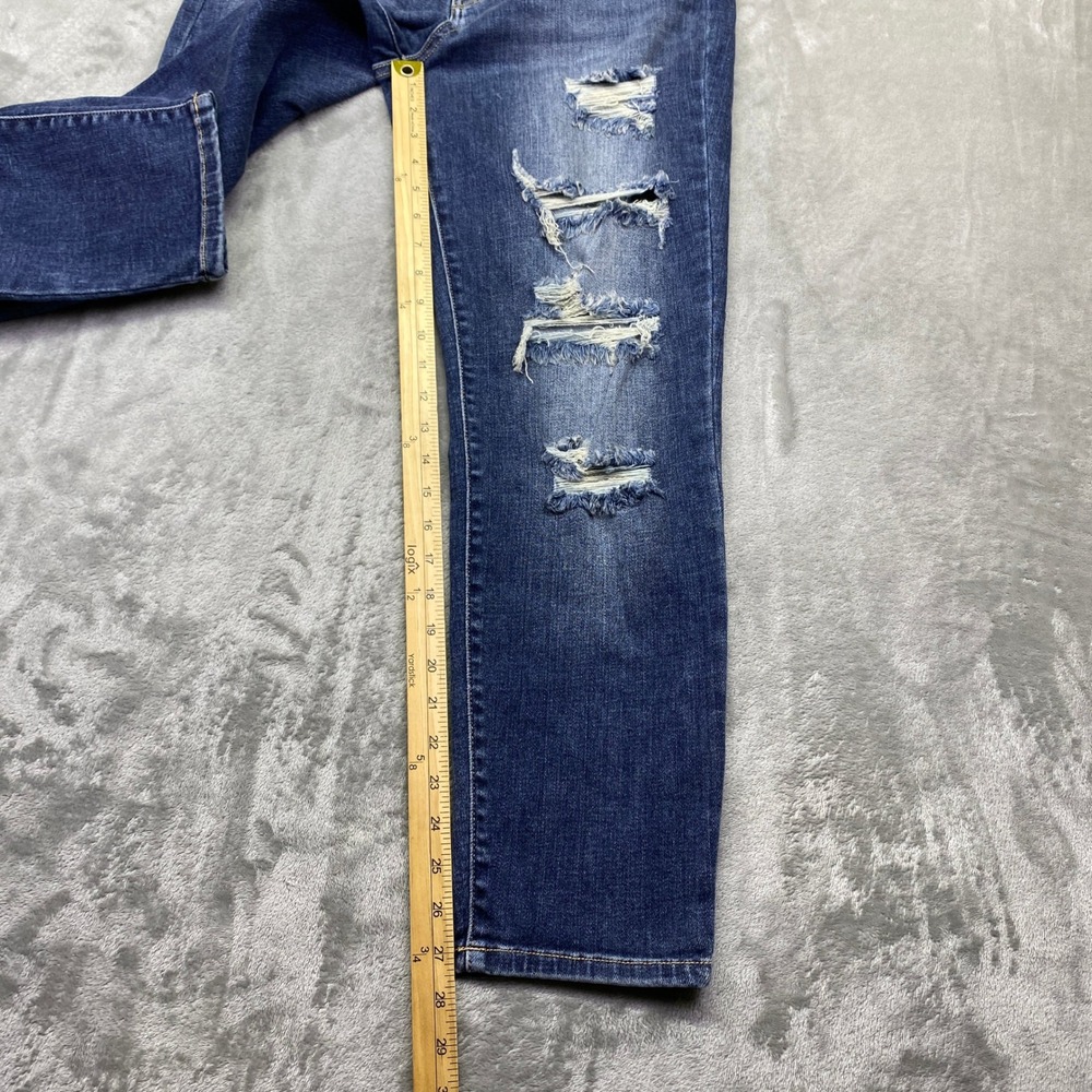 Judy Blue Skinny Fit Distressed Jeans Medium Wash High Rise Womens 9/29 Grunge - Picture 3 of 9